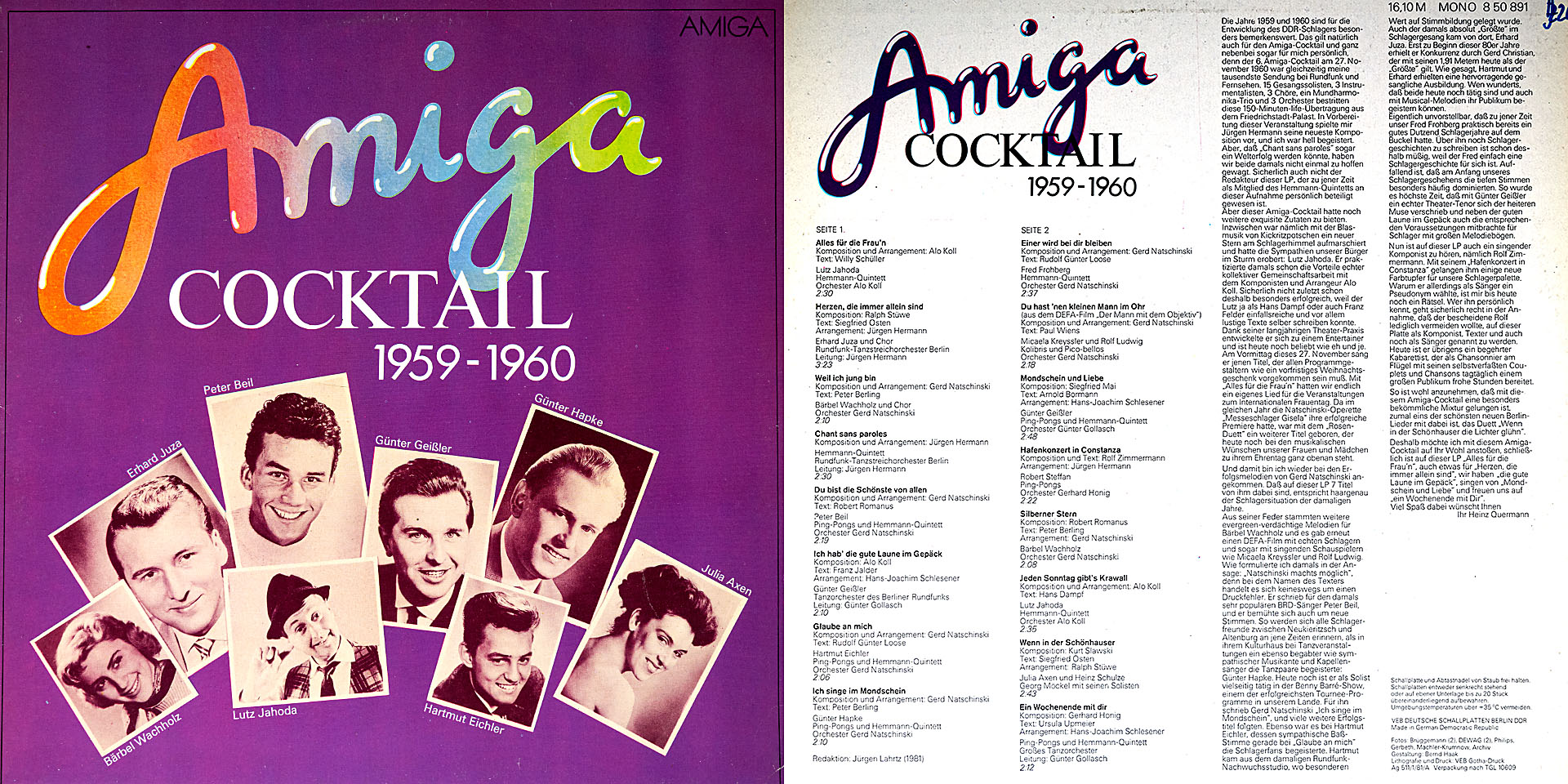 Amiga Cocktail 1959 - 1960 - Julia Axen / Gitta Lind / Werner Hass / Bärbel Wachholz u. v. a. m.